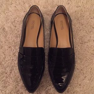 Michael Kors Black Patent Leather Loafers